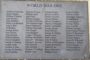 West Auckland War Memorial names