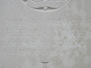 Cooke E.E.J. Headstone detail
